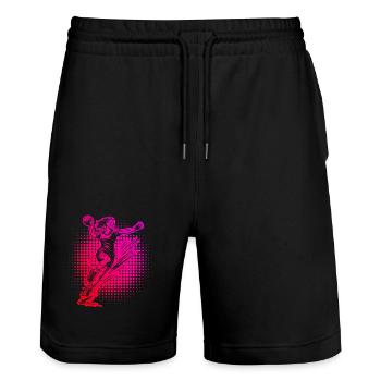 Ein Motiv nur für Handball fuer Frauen - Stanley/Stella Unisex Bio Joggingshorts Trainer  - Schwarz - Vorne - Nik (191cm) & Marisol (170cm)