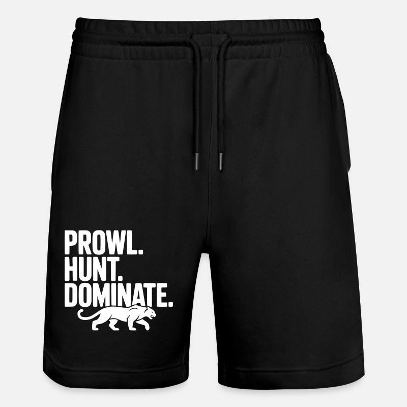 Prowl. Chasse. Dominer. - Short de jogging bio TRAINER Stanley/Stella unisexe - noir