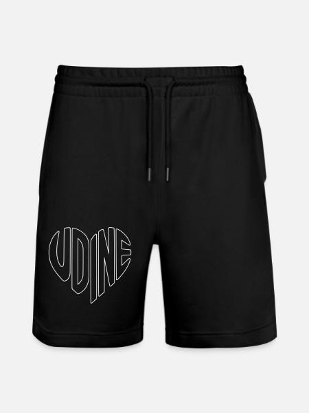 Udine Herz Outline-Logo - Stanley/Stella Unisex Bio Joggingshorts Trainer - Schwarz