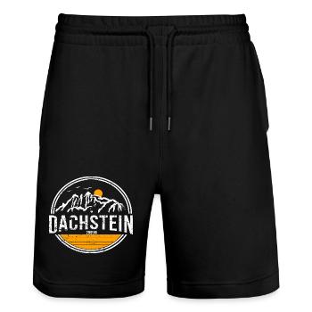 Dachstein Ramsau Österreich Logo - Stanley/Stella Unisex Bio Joggingshorts Trainer  - Schwarz - Vorne - Nik (191cm) & Marisol (170cm)