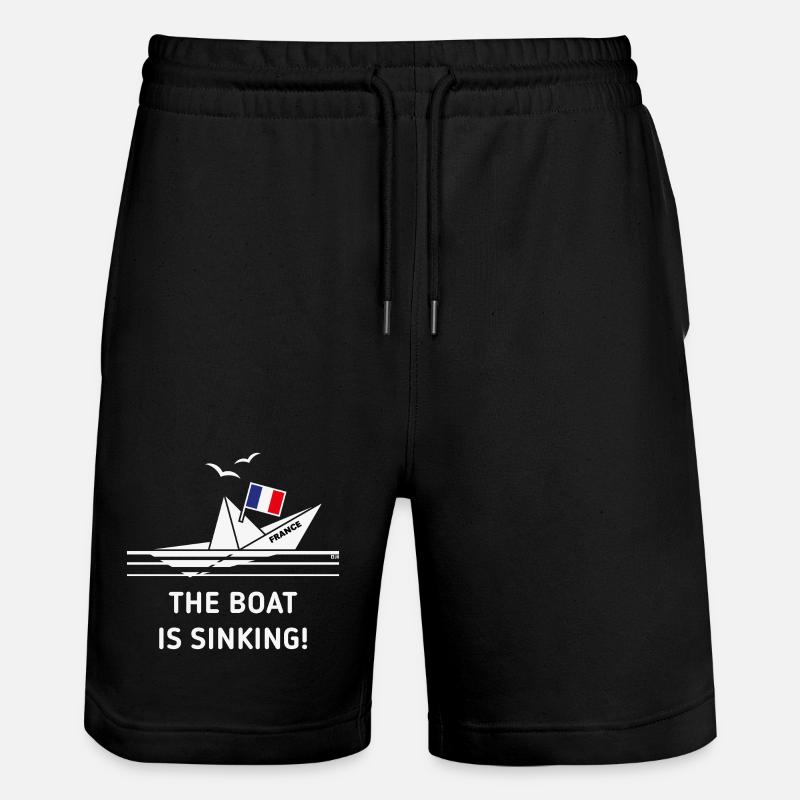 Das Boot sinkt! (Frankreich / NEG) - Stanley/Stella Unisex Bio Joggingshorts Trainer  - Schwarz