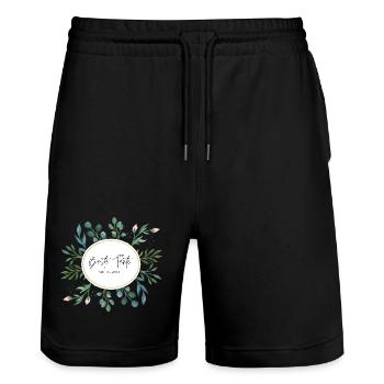 Beste Tante auf der Welt - Stanley/Stella Unisex Bio Joggingshorts Trainer  - Schwarz - Vorne - Nik (191cm) & Marisol (170cm)