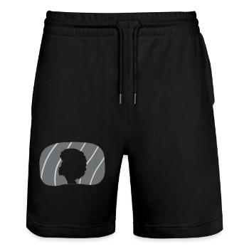 Afro Beat Funky Soul - Stanley/Stella Unisex Bio Joggingshorts Trainer  - Schwarz - Vorne - Nik (191cm) & Marisol (170cm)