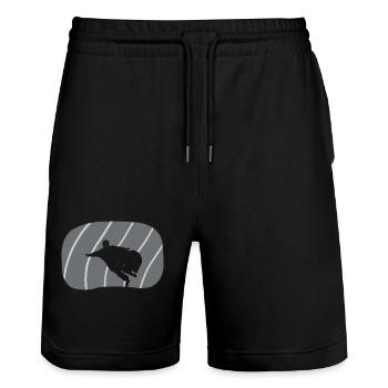 Wingsuit Flying Accident - Stanley/Stella Trainer Unisex Organic Jogging Shorts - black - Front - Nik (191cm) & Marisol (170cm)