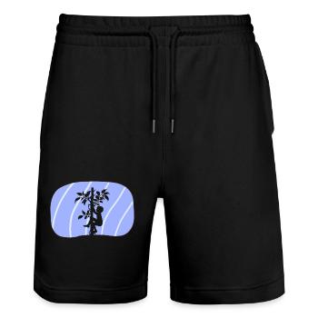 Singe grimpeur grimpant - Short de jogging bio TRAINER Stanley/Stella unisexe - noir - Devant - Nik (191cm) & Marisol (170cm)