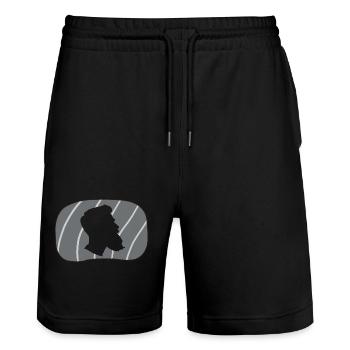 Bart Baertig Sir - Stanley/Stella Unisex Bio Joggingshorts Trainer  - Schwarz - Vorne - Nik (191cm) & Marisol (170cm)