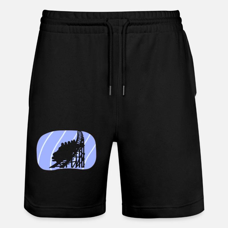 Achterbahn rollercoaster Riesenrad - Stanley/Stella Unisex Bio Joggingshorts Trainer  - Schwarz