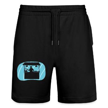 Food truck délicieux - Short de jogging bio TRAINER Stanley/Stella unisexe - noir - Devant - Nik (191cm) & Marisol (170cm)