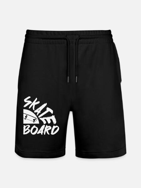 Skateboard Skater Skating - Stanley/Stella Trainer Unisex Organic Jogging Shorts - black