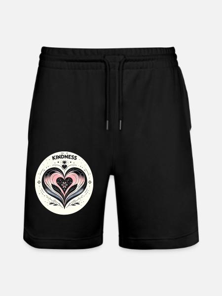 Heart of Kindness Art - Stanley/Stella Trainer Unisex Organic Jogging Shorts - black