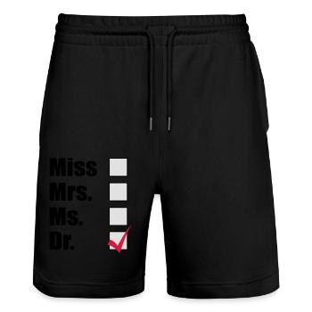 Docteur - Short de jogging bio TRAINER Stanley/Stella unisexe - noir - Devant - Nik (191cm) & Marisol (170cm)