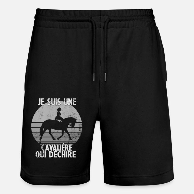 Je suis Une cavalière Qui déchire - Short de jogging bio TRAINER Stanley/Stella unisexe - noir