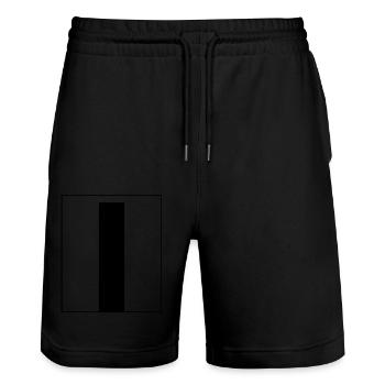 Lettre alphabet l - Short de jogging bio TRAINER Stanley/Stella unisexe - noir - Devant - Nik (191cm) & Marisol (170cm)