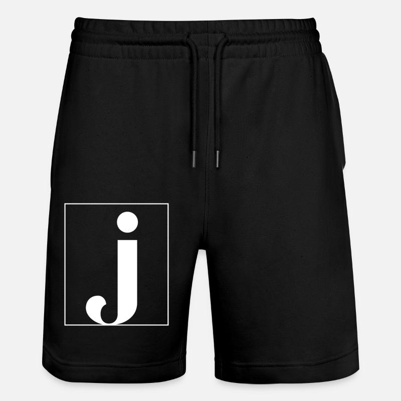 Lettre alphabet j - Short de jogging bio TRAINER Stanley/Stella unisexe - noir
