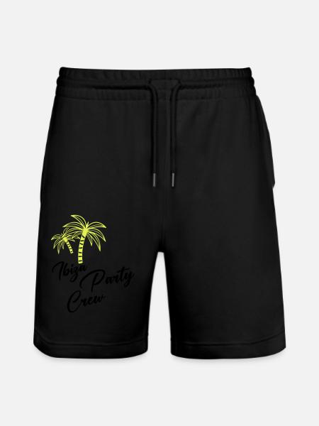Ibiza Party Crew - Stanley/Stella Trainer Unisex Organic Jogging Shorts - black
