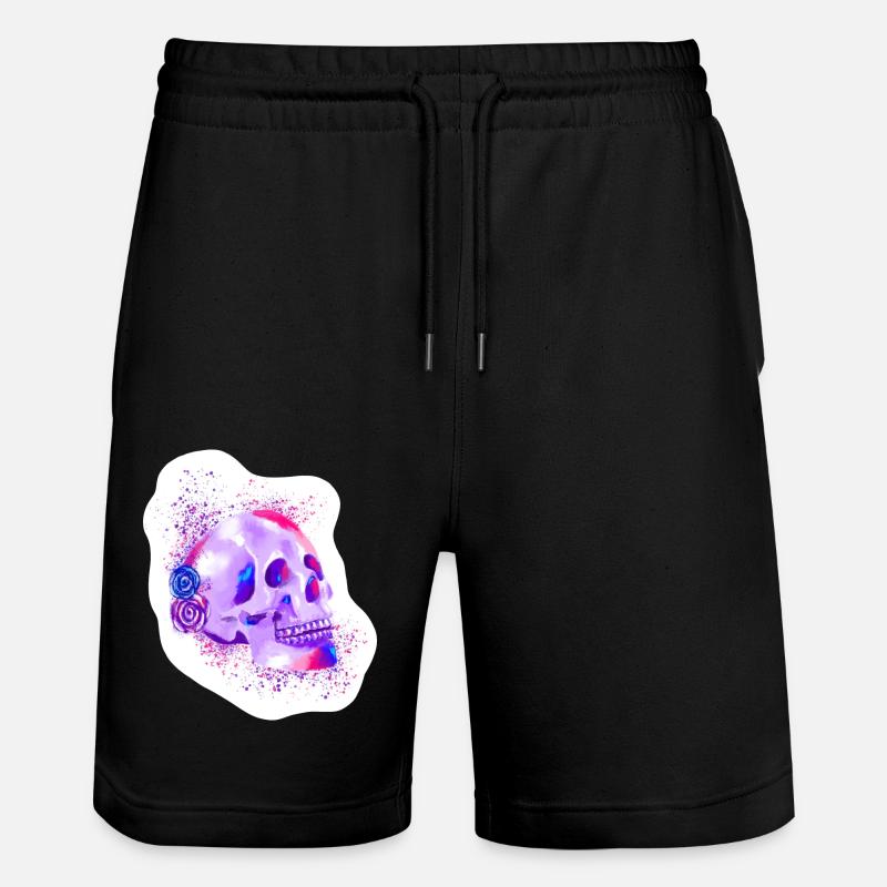 Schädel - Schädel - Stanley/Stella Unisex Bio Joggingshorts Trainer  - Schwarz