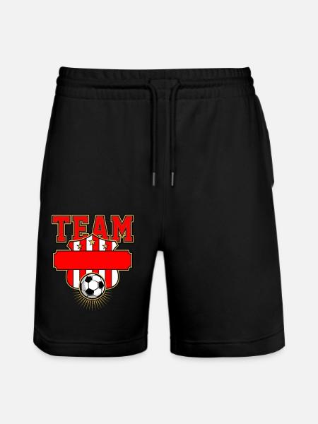Team Football - Stanley/Stella Trainer Unisex Organic Jogging Shorts - black