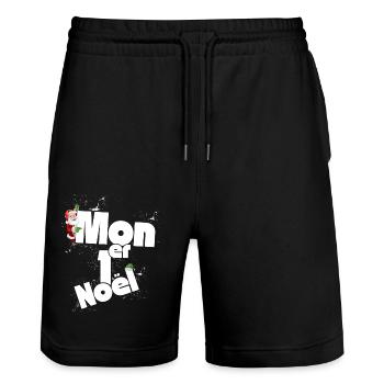 Mon premier Noel - Short de jogging bio TRAINER Stanley/Stella unisexe - noir - Devant - Nik (191cm) & Marisol (170cm)