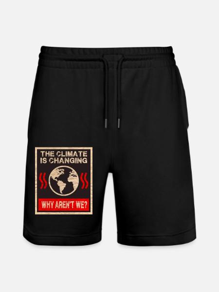 Climate change - Stanley/Stella Trainer Unisex Organic Jogging Shorts - black