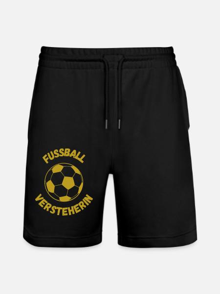 Fussball Versteherin - Stanley/Stella Unisex Bio Joggingshorts Trainer - Schwarz