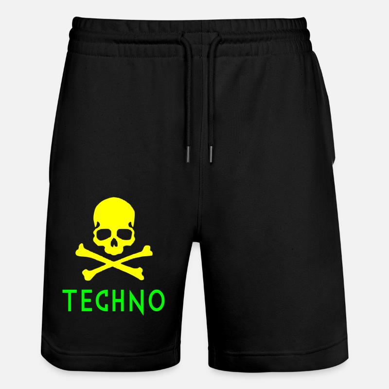 Techno bones - Stanley/Stella Trainer Unisex Organic Jogging Shorts - black