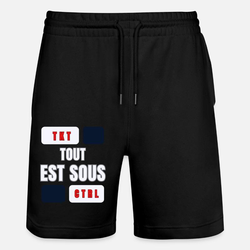 TOUT EST SOUS CONTROL - Short de jogging bio TRAINER Stanley/Stella unisexe - noir