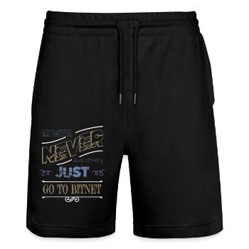 fingers hacking computer coding birthday cool - Stanley/Stella Unisex Bio Joggingshorts Trainer  - Schwarz - Vorne - Nik (191cm) & Marisol (170cm)