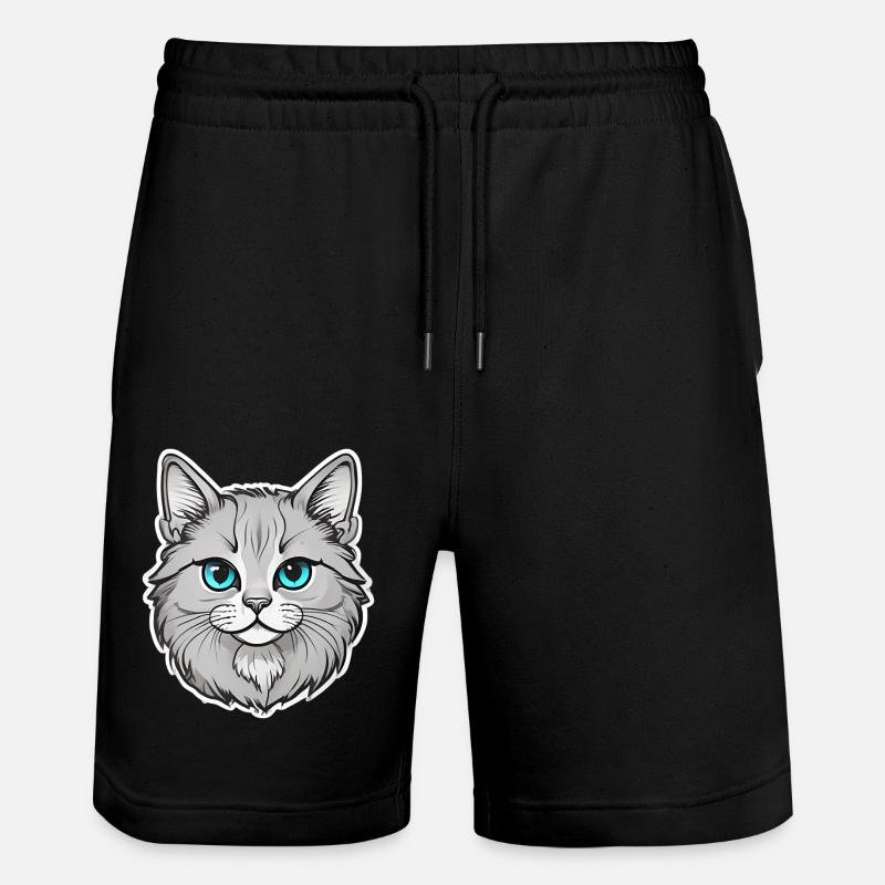 Design chat mignon - Short de jogging bio TRAINER Stanley/Stella unisexe - noir