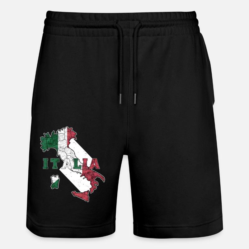 Italien - Stanley/Stella Unisex Bio Joggingshorts Trainer  - Schwarz