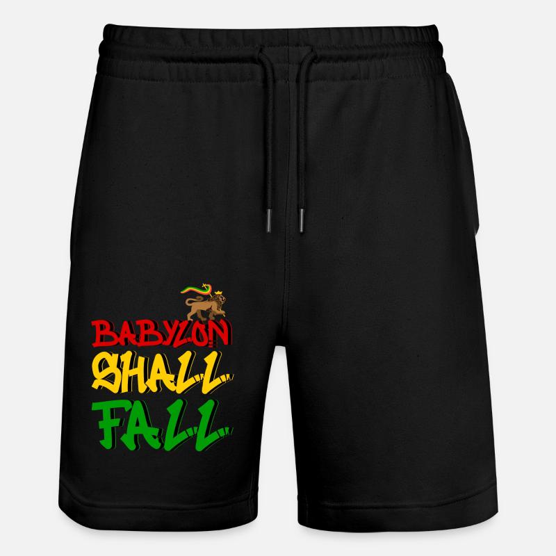 Babylon Shall Fall - Stanley/Stella Trainer Unisex Organic Jogging Shorts - black