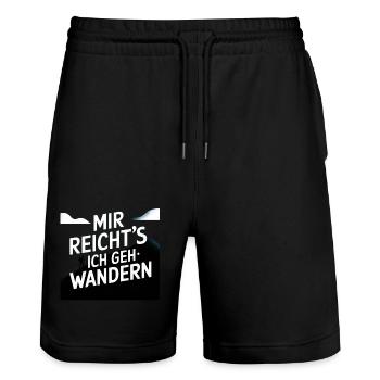 Mir reicht´s ich geh wandern! - Stanley/Stella Unisex Bio Joggingshorts Trainer  - Schwarz - Vorne - Nik (191cm) & Marisol (170cm)