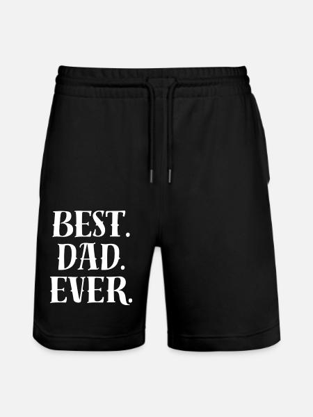 Best Dad Statement - Stanley/Stella Trainer Unisex Organic Jogging Shorts - black