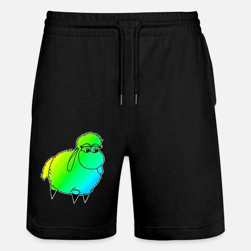 Wolly Sheeeepling Retro wave - Stanley/Stella Unisex Bio Joggingshorts Trainer  - Schwarz