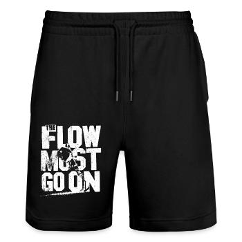 Hockey-Liebe – Der Flow geht weiter - Stanley/Stella Unisex Bio Joggingshorts Trainer  - Schwarz - Vorne - Nik (191cm) & Marisol (170cm)