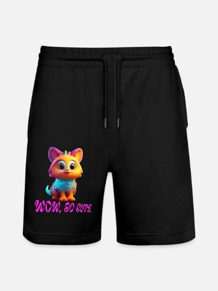 Cute animal - Stanley/Stella Trainer Unisex Organic Jogging Shorts - black