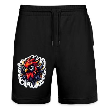 Black Phönix Inc - Stanley/Stella Unisex Bio Joggingshorts Trainer  - Schwarz - Vorne - Nik (191cm) & Marisol (170cm)