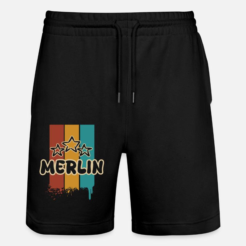 Merlin Merlin - Short de jogging bio TRAINER Stanley/Stella unisexe - noir