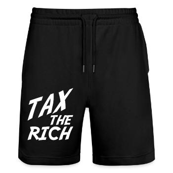 Taxer le riche don - Short de jogging bio TRAINER Stanley/Stella unisexe - noir - Devant - Nik (191cm) & Marisol (170cm)