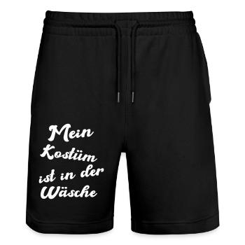 Costume Lingerie - Stanley/Stella Trainer Unisex Organic Jogging Shorts - black - Front - Nik (191cm) & Marisol (170cm)