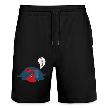 Hund - Stanley/Stella Unisex Bio Joggingshorts Trainer  - Schwarz - Vorne - Nik (191cm) & Marisol (170cm)