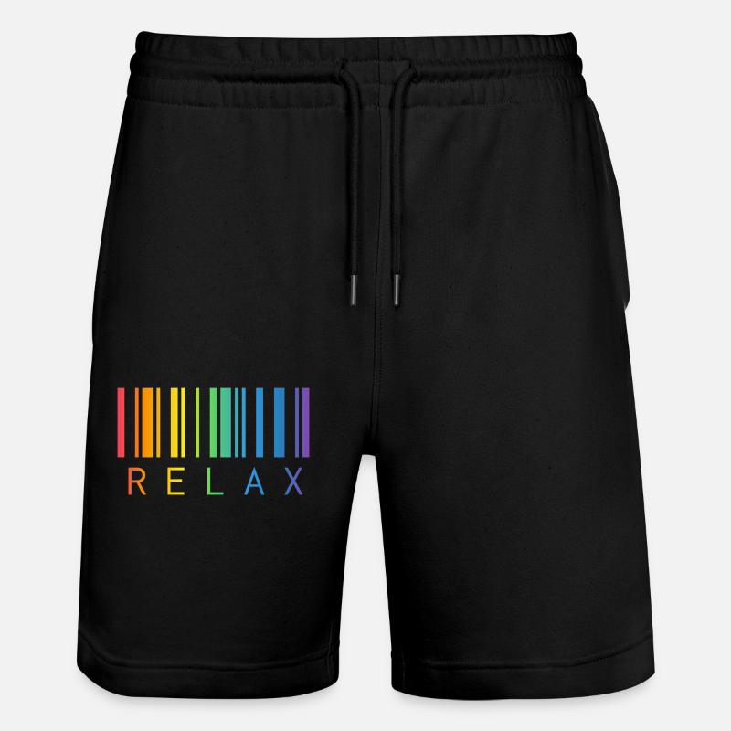 RELAX BARCODE STRICHCODE - Stanley/Stella Unisex Bio Joggingshorts Trainer  - Schwarz