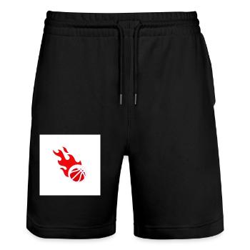Ohne Titel Projekt 14 - Stanley/Stella Unisex Bio Joggingshorts Trainer  - Schwarz - Vorne - Nik (191cm) & Marisol (170cm)