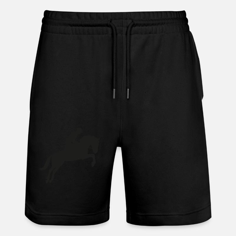 Pferde - Stanley/Stella Unisex Bio Joggingshorts Trainer  - Schwarz