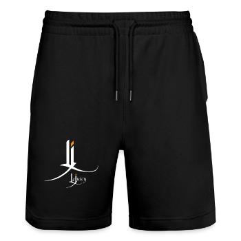 LJ - Short de jogging bio TRAINER Stanley/Stella unisexe - noir - Devant - Nik (191cm) & Marisol (170cm)
