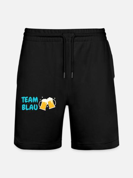 Team Blau - Stanley/Stella Unisex Bio Joggingshorts Trainer - Schwarz
