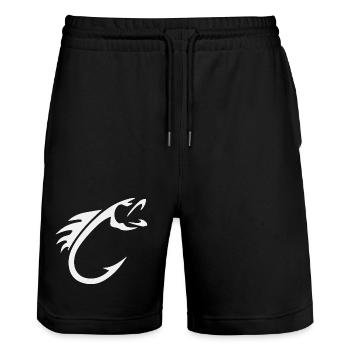 Angeln - Stanley/Stella Unisex Bio Joggingshorts Trainer  - Schwarz - Vorne - Nik (191cm) & Marisol (170cm)