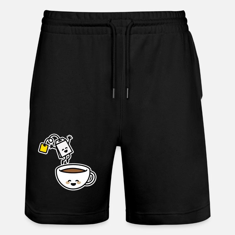 Teebeutel Tee Teetasse Teetrinker Teeliebhaber - Stanley/Stella Unisex Bio Joggingshorts Trainer  - Schwarz