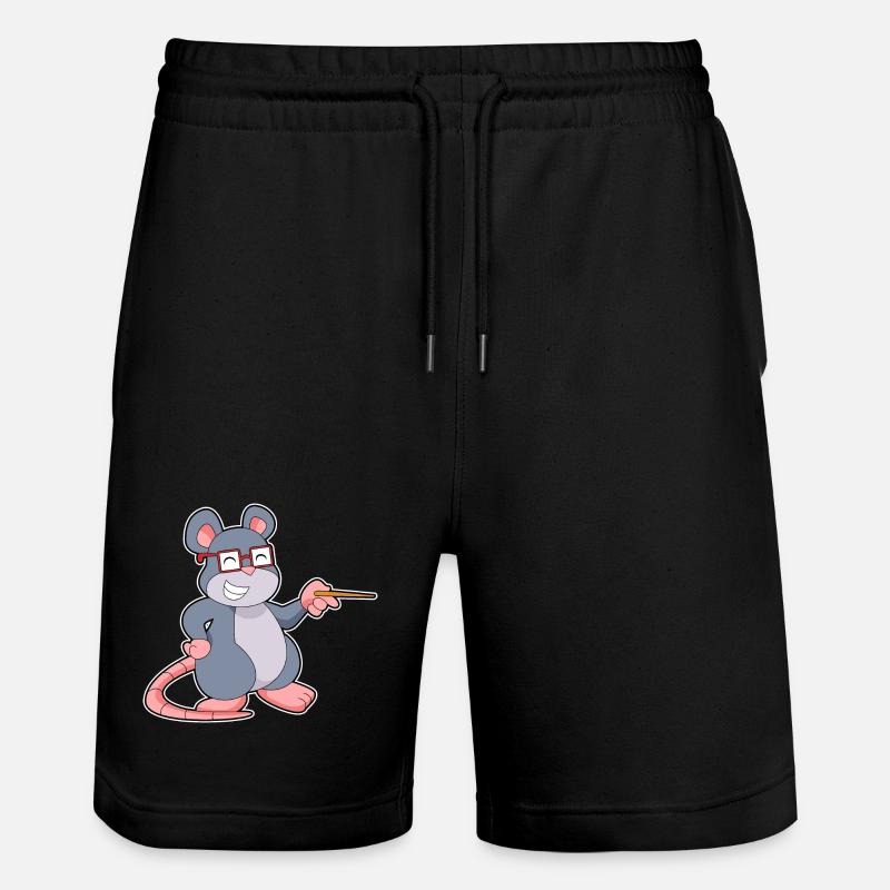 Mouse Teacher Pointer School - Stanley/Stella Trainer Unisex Organic Jogging Shorts - black