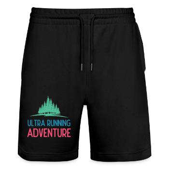 Ultra Running Advrenture - Stanley/Stella Unisex Bio Joggingshorts Trainer  - Schwarz - Vorne - Nik (191cm) & Marisol (170cm)