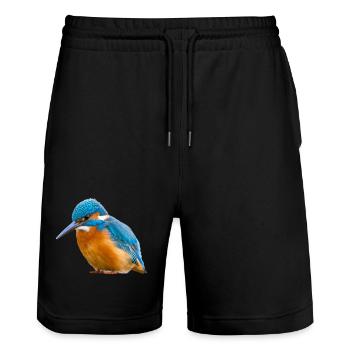Martin-pêcheur Martin-pêcheur Alcedo Atthis Nature d’oiseau - Short de jogging bio TRAINER Stanley/Stella unisexe - noir - Devant - Nik (191cm) & Marisol (170cm)